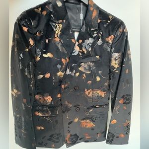 Black Floral Suit Blazer